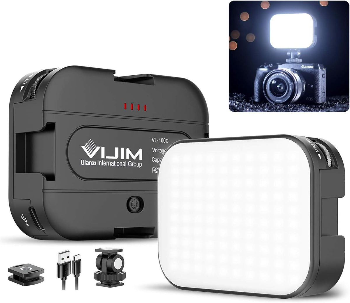 Bi-Color LED Video Light with 2000mAh Rechargeable Battery N57426