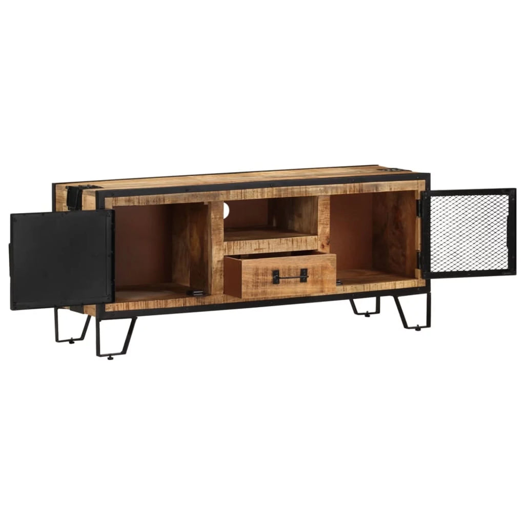 Rough Mango Wood TV Stand with Storage Drawer N813100