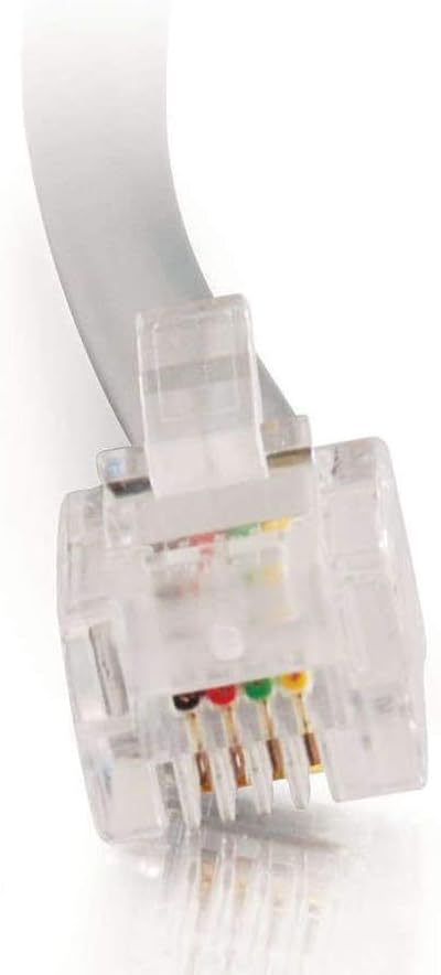 75 Pack Silver RJ11 Telephone Cable S42037