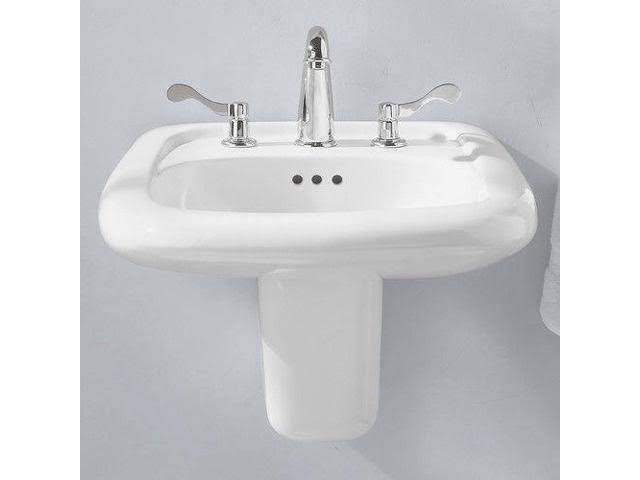 White Wall Mounted Sink F446