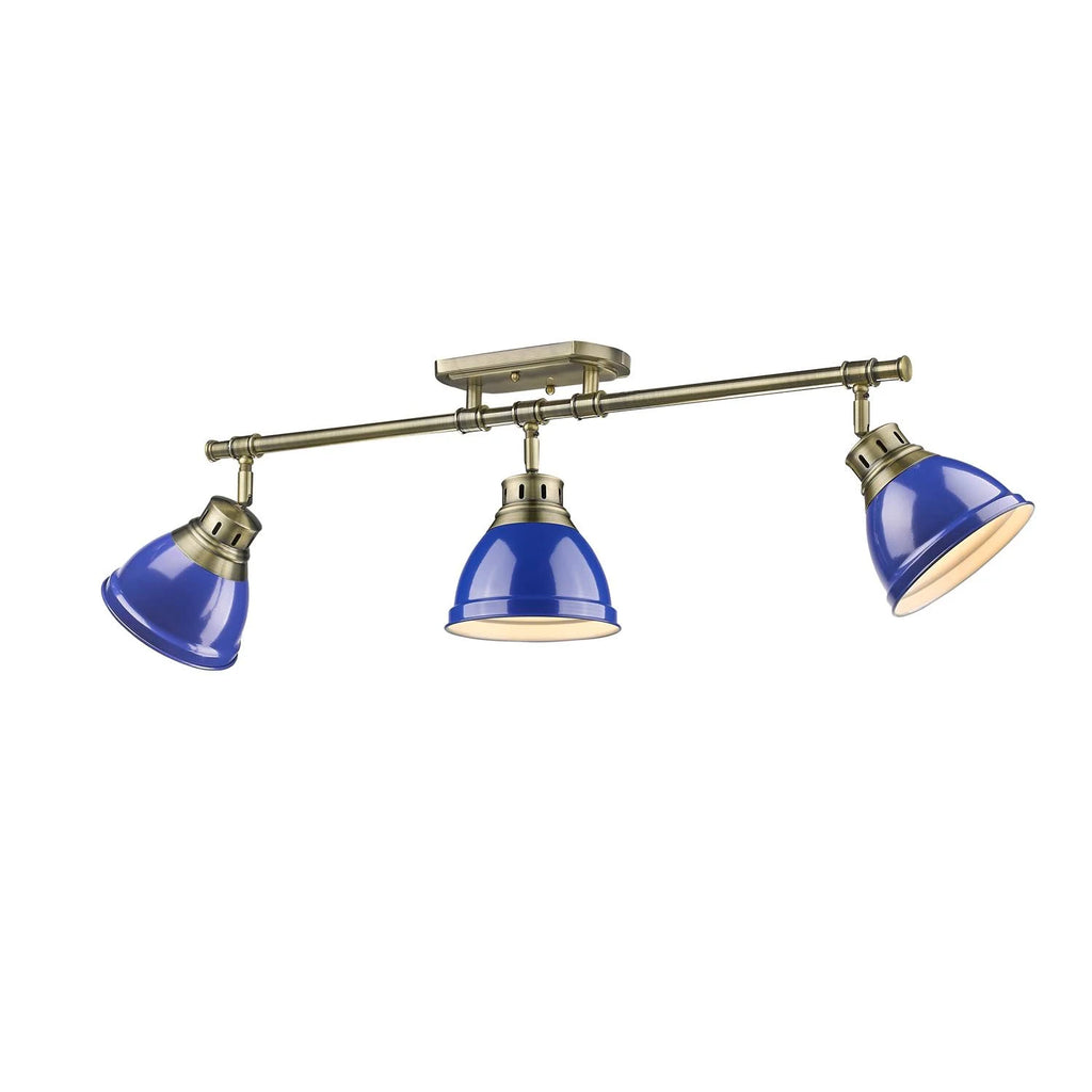 Blue 3 Light Semi-Flush Track Light C316780