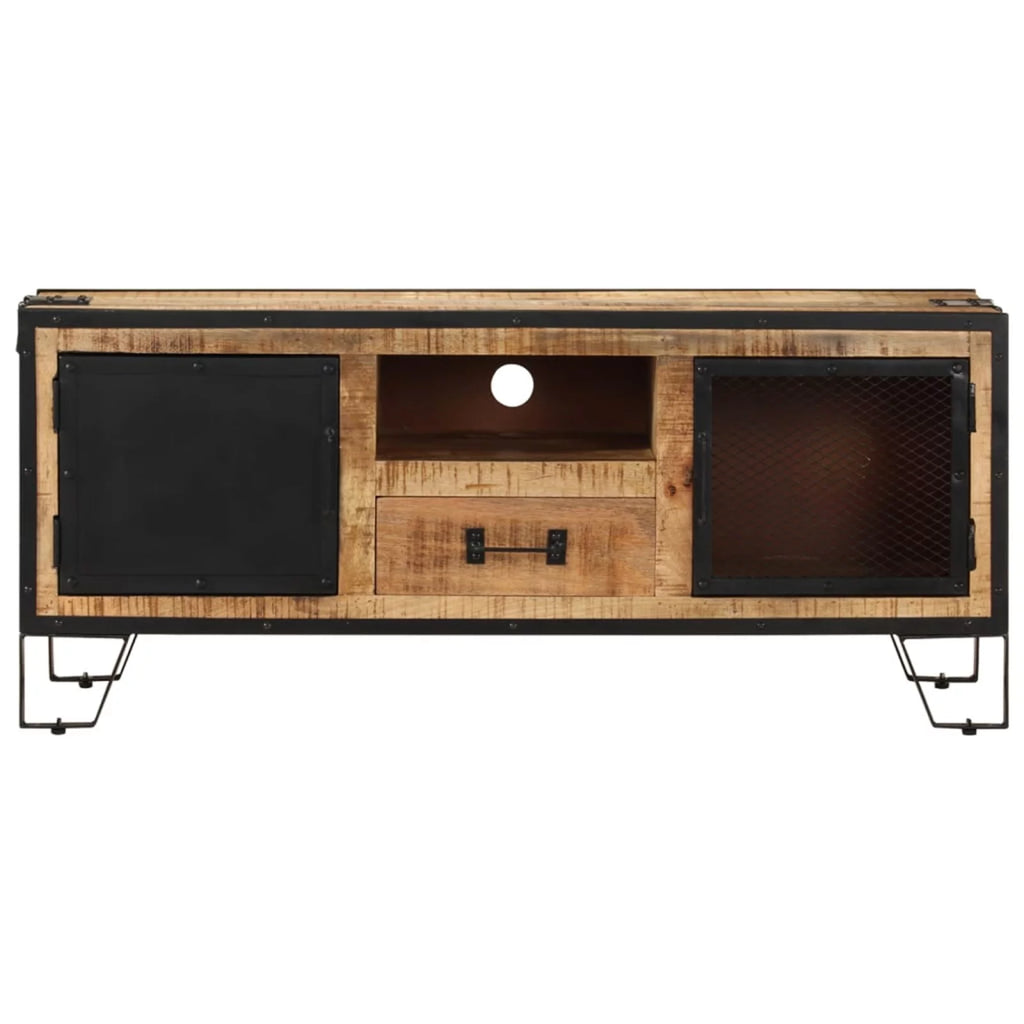 Rough Mango Wood TV Stand with Storage Drawer N813100