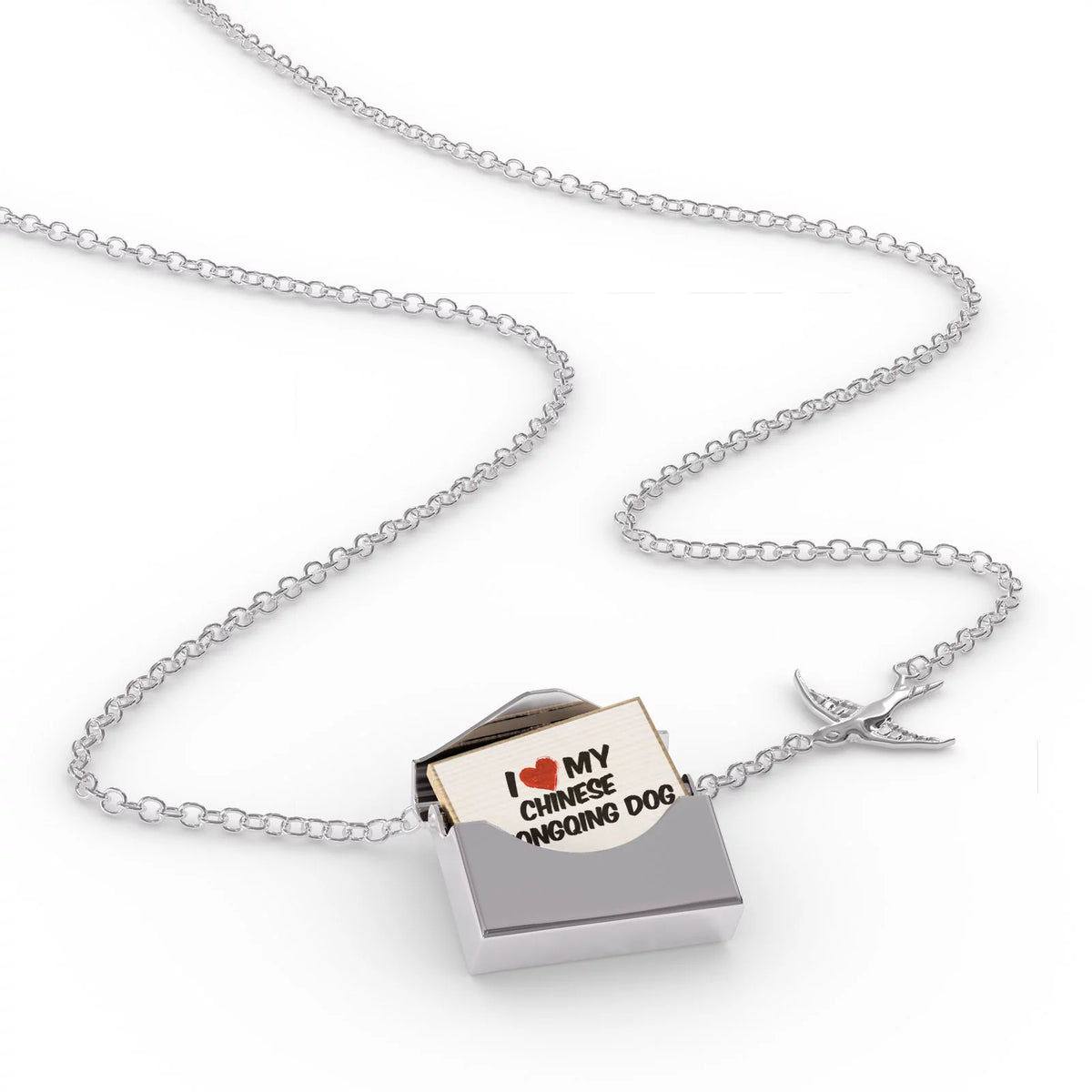 Silver Envelope Locket Necklace M628905