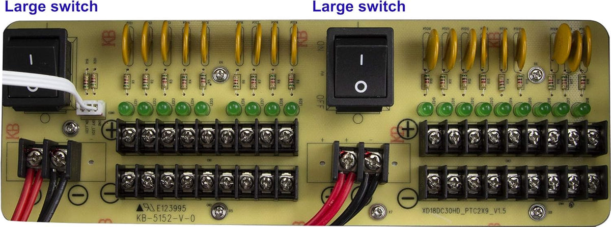 18 Outputs 30 Amp 12V DC PTC CCTV Power Supply Box, Pack of 2 R528511