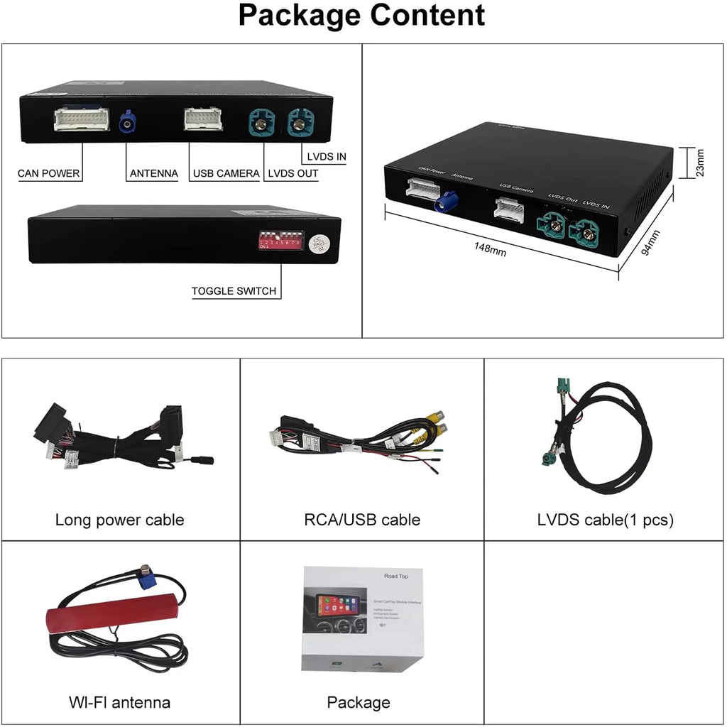 Wireless Carplay Retrofit Kit Decoder for BMW Mini Cooper G1766