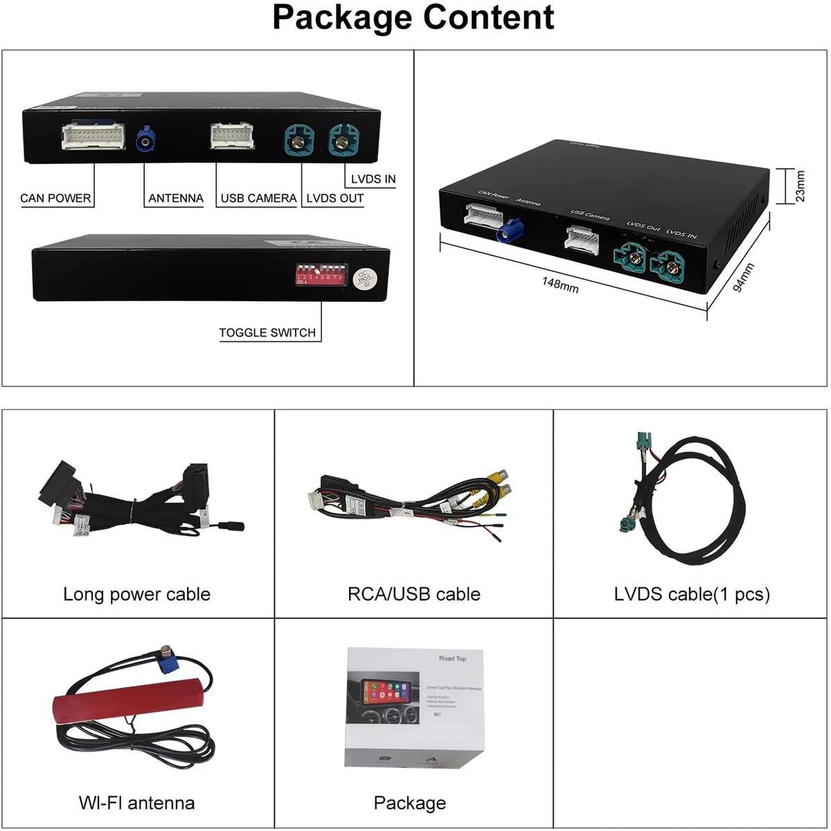 Wireless Carplay Retrofit Kit Decoder for BMW Mini Cooper G1766