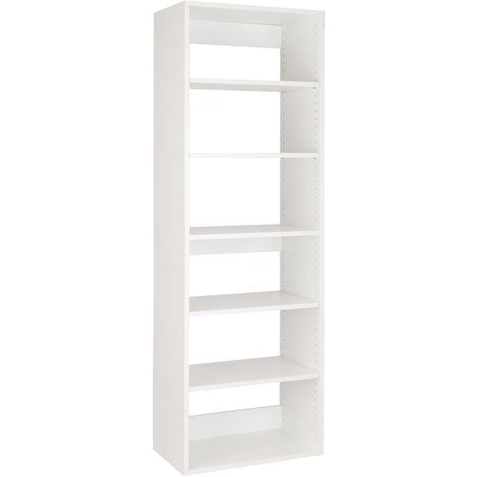 White 31.5" Wide Wood Closet Organizer Unit T562