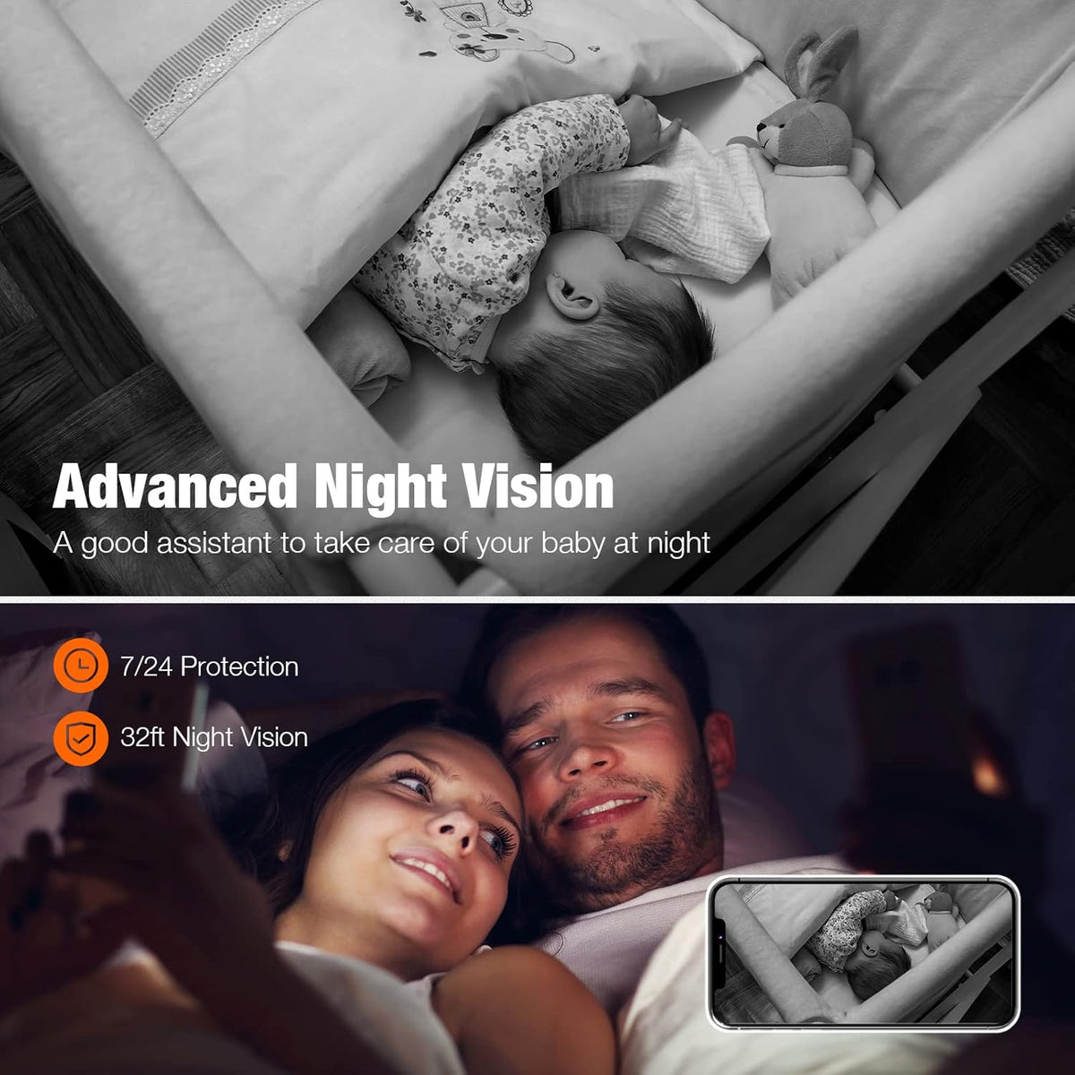 2K Security Camera with Night Vision, 2-Way Audio, Pack of 2 O882867