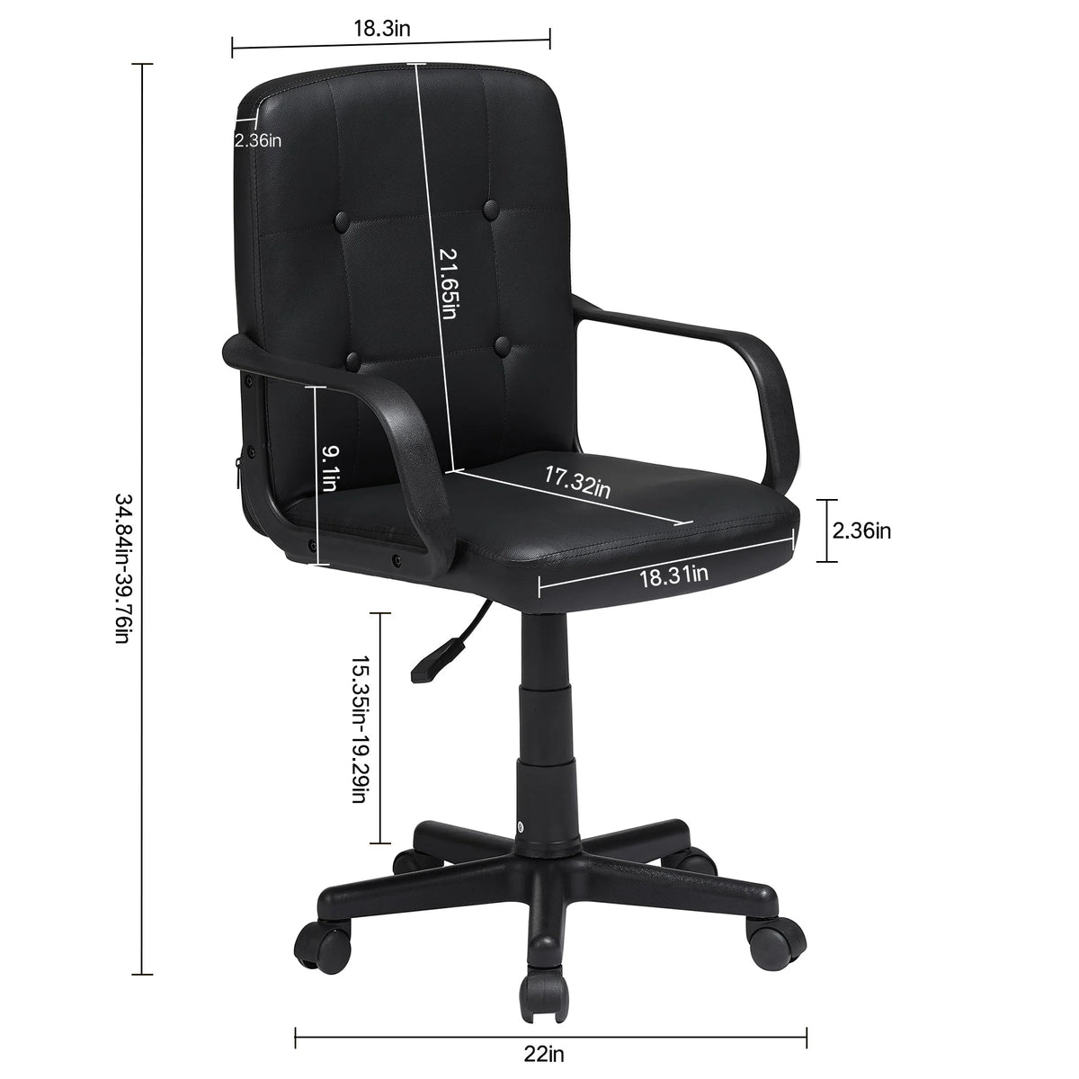 Black Corner Computer Desk & Chair Set Q9556