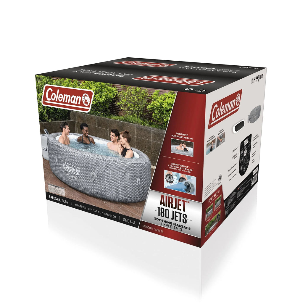 Inflatable Round Hot Tub with 60 Jets, Black O956931