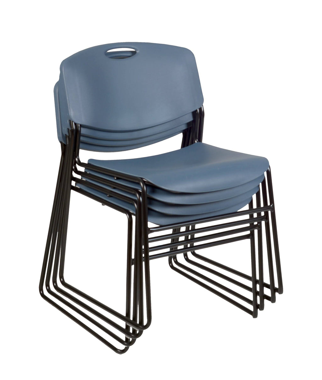 Maple Training Table with 2 Blue Stack Chairs L6623