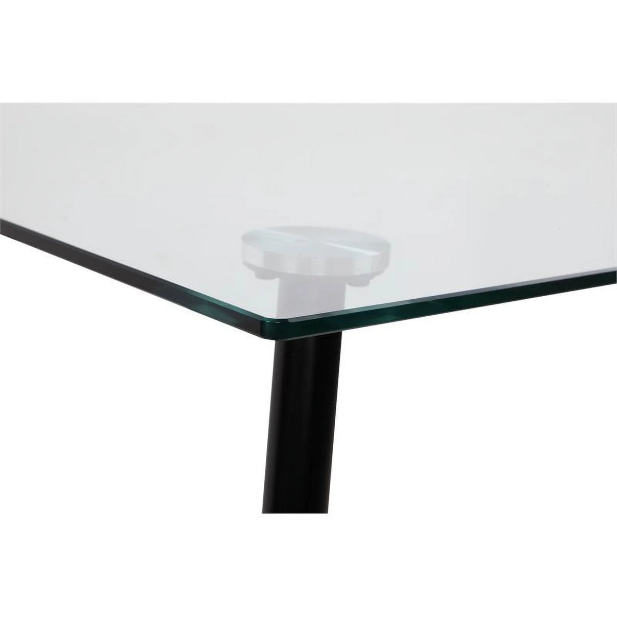 55.12" Steel and Glass Dining Table Y67276