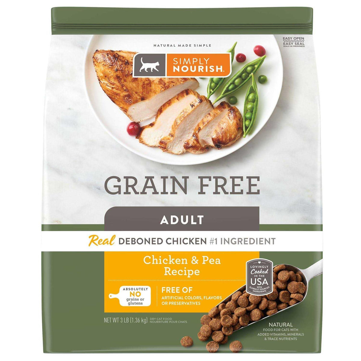 Original Chicken and Pea Dry Cat Food B457250