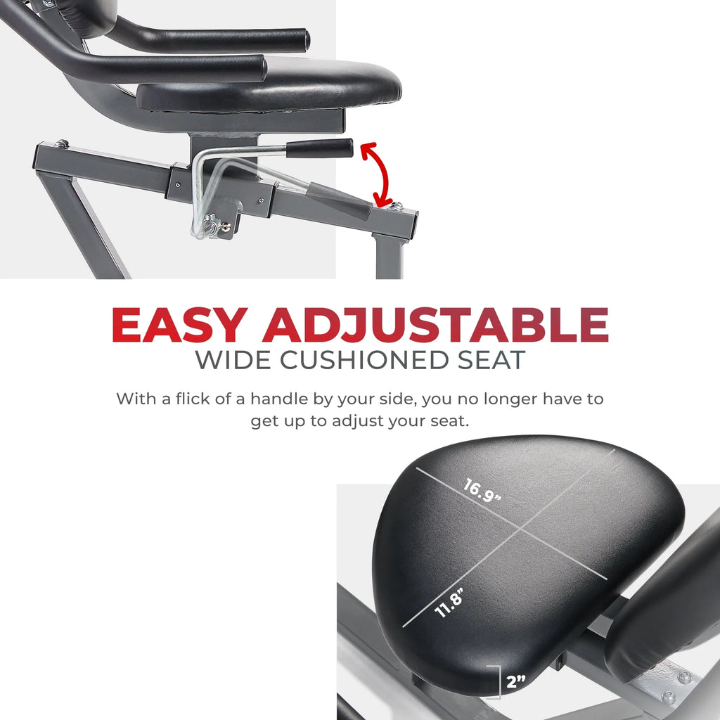 Magnetic Recumbent Exercise Bike 300lb Capacity X1565