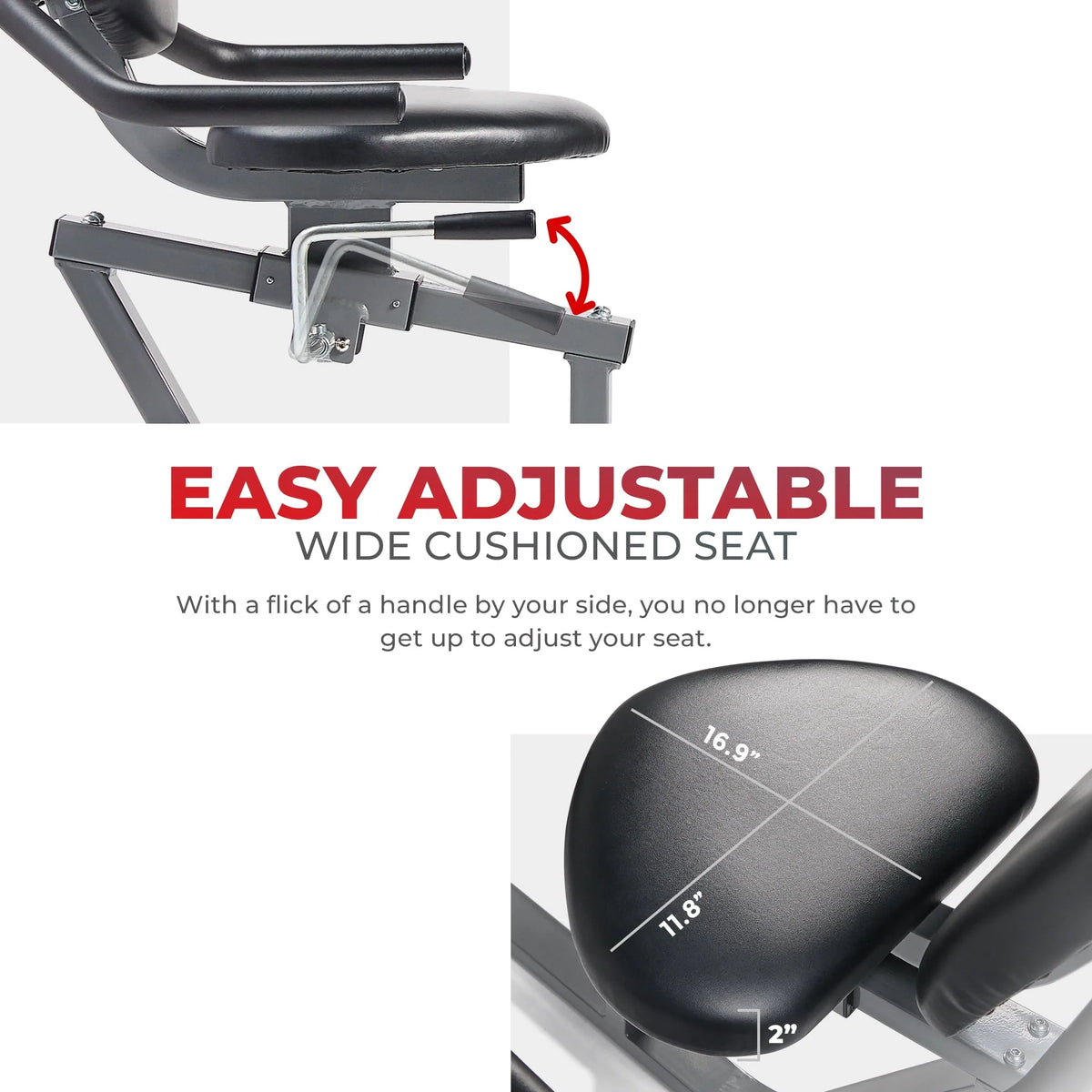 Magnetic Recumbent Exercise Bike 300lb Capacity X1565