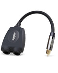 Fiber Optic Audio Splitter 1 in 2 Out Optical Audio Adapter with 24K Gold Plated Connectors M826248
