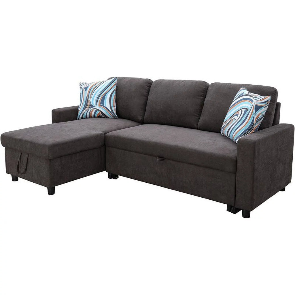Dark Brown Microfiber Sectional Sofa S928300