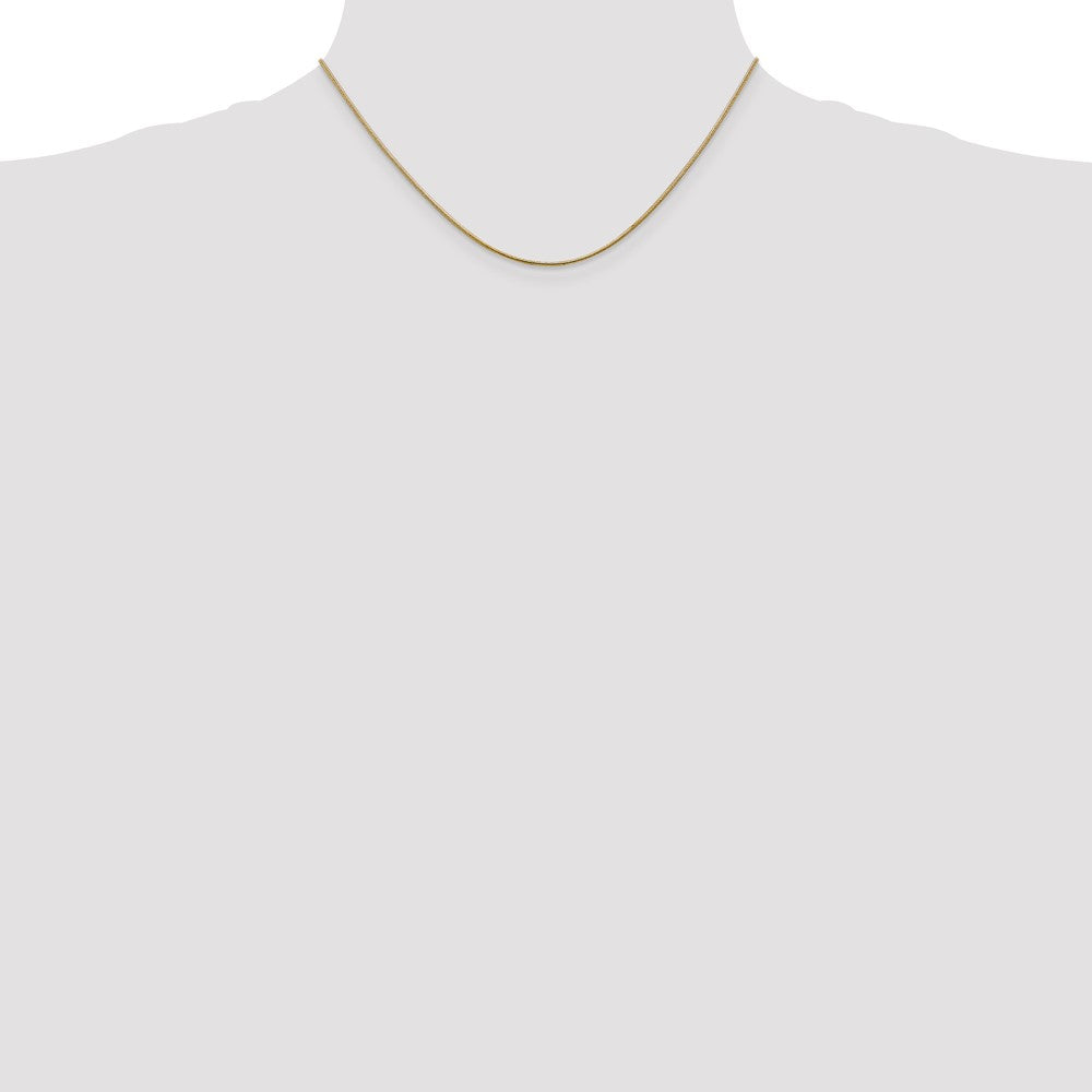 14K Yellow Gold Snake Chain Necklace 16 inch 1.1 mm with Lobster Clasp Z694