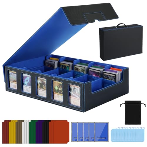 Purple 5-Row Trading Card Storage Box with Handle H7333