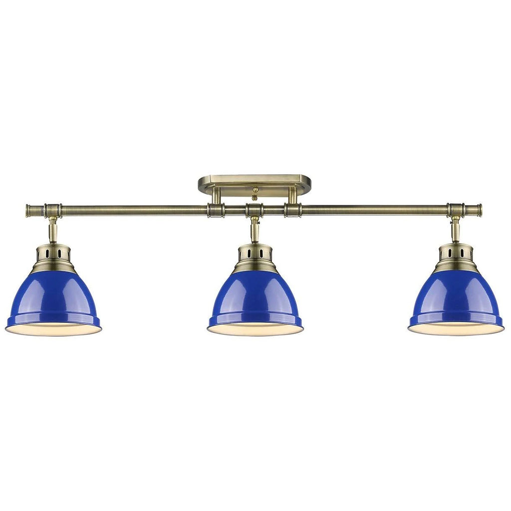 Blue 3 Light Semi-Flush Track Light C316780