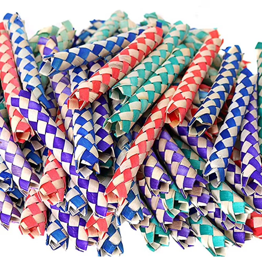 Classic Chinese Bamboo Finger Traps, Pack of 72, Assorted Colors W873667