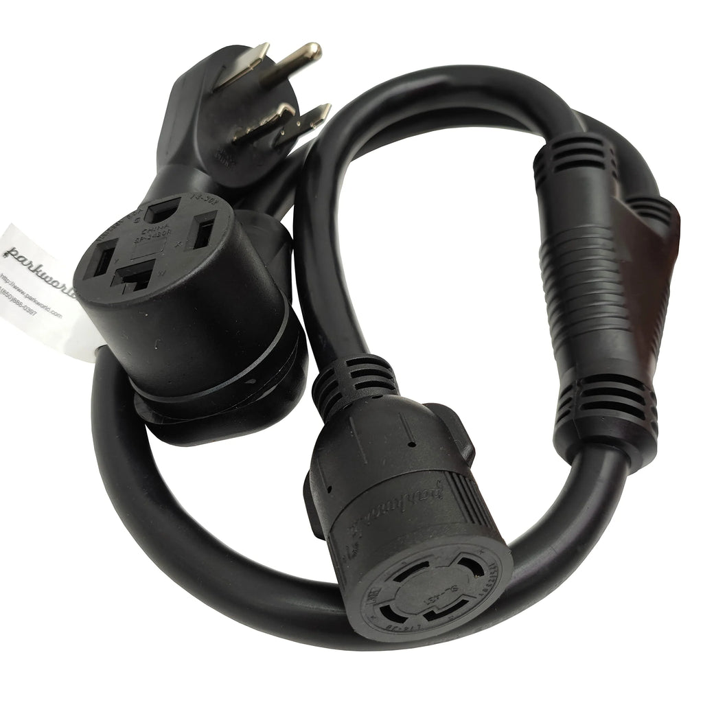 NEMA 14-30P to L14-30R Splitter Cord, 3 Feet K578