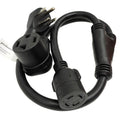 NEMA 14-30P to L14-30R Splitter Cord, 3 Feet K578