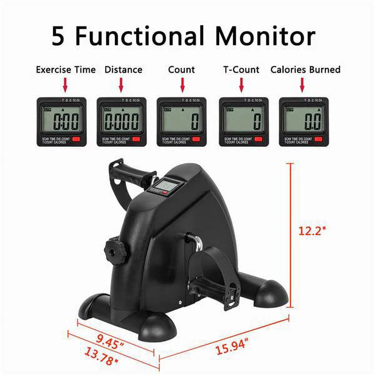 Mini Portable Pedal Exercise Bike with LCD Screen T542
