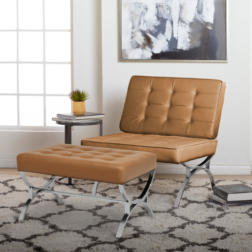 Brown Blended Leather Accent Chair R3233