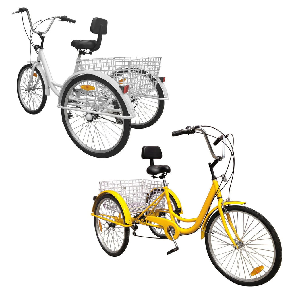 7-Speed Adult 3-Wheel Tricycle with Basket Z934162