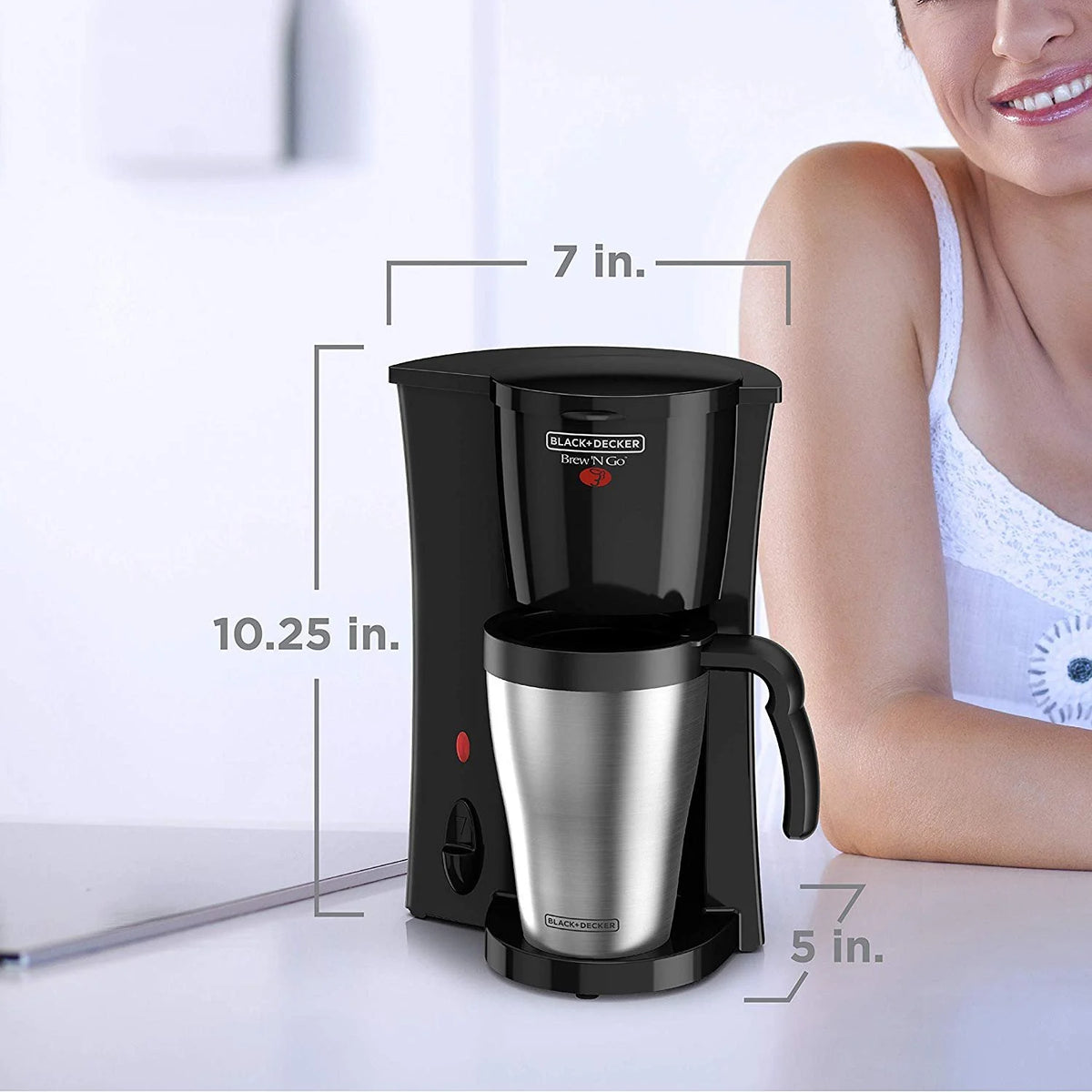 Black/Stainless Steel Coffeemaker W547