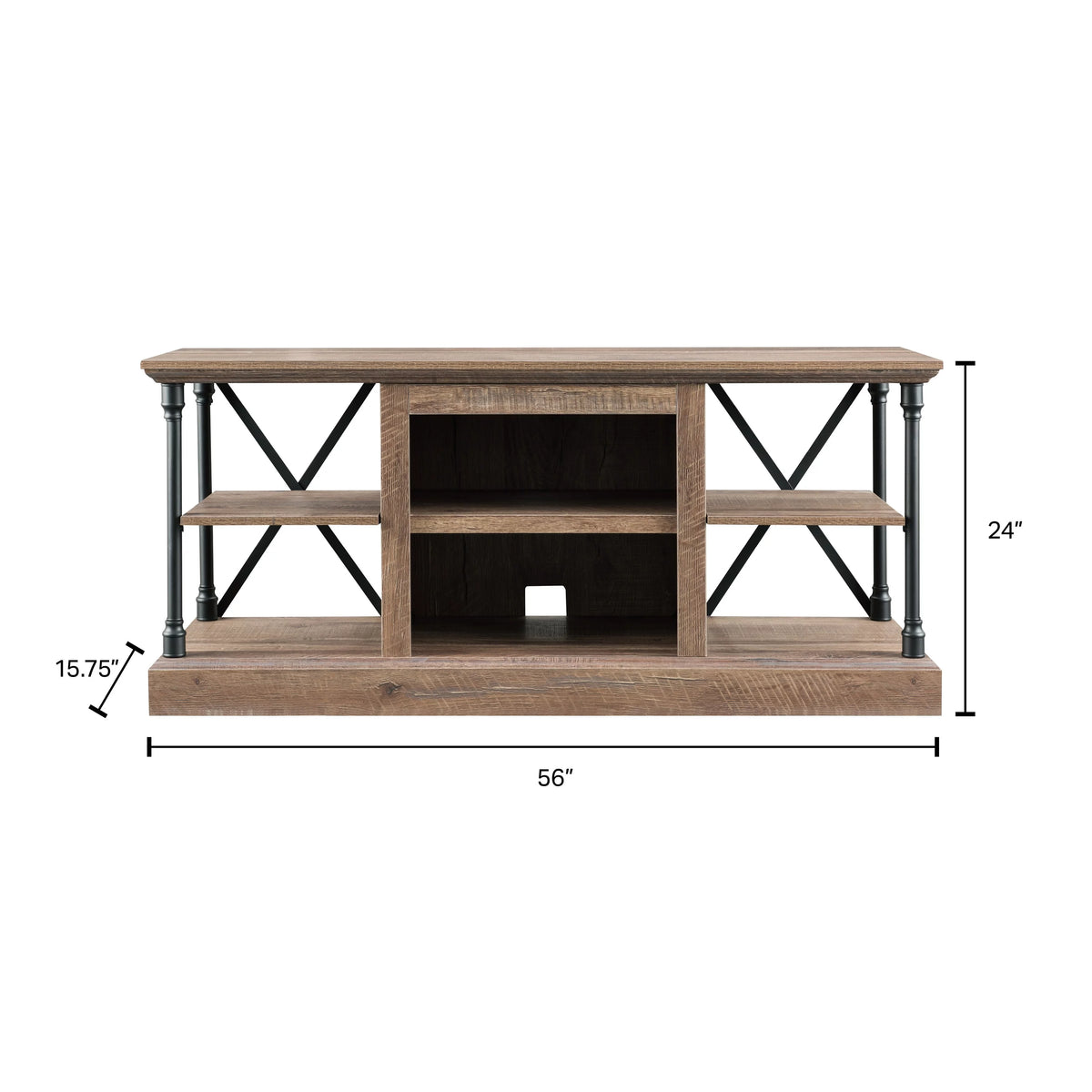 Media Console in Rough Sawn Birch Finish Z940076
