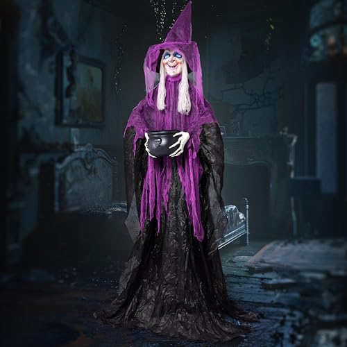 Life Size Animated Witch with Cane K352