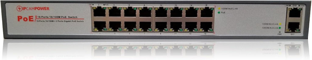 8 Port POE Network Switch, 130 Watts Total Budget, Pack of 2 H28852