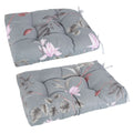 Grey Green Leaf Polyester Rocking Chair Cushion X40371