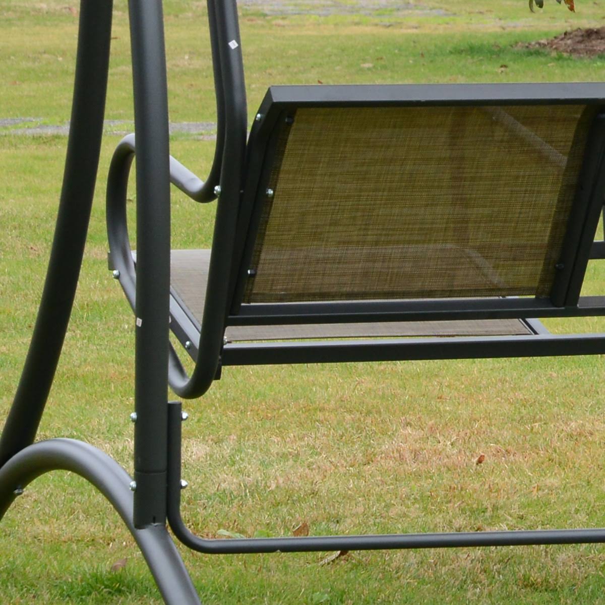 Covered Porch Canopy Swing Bench Chair with Stand Z3999