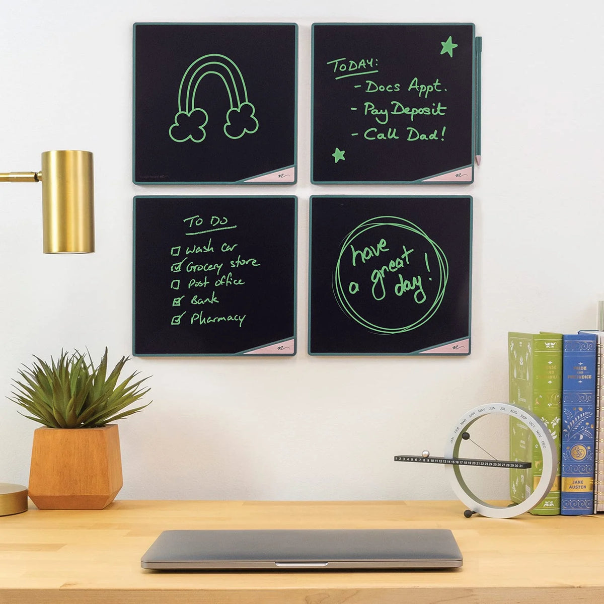 Forest Green LCD White Board Tile X5558