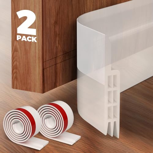 2 Pack White Door Draft Stopper S6971