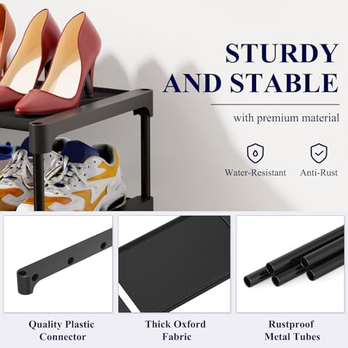 Black Non-Woven Shoe Rack E792