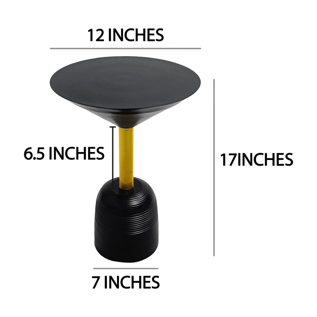 Round Black Side End Table T965785