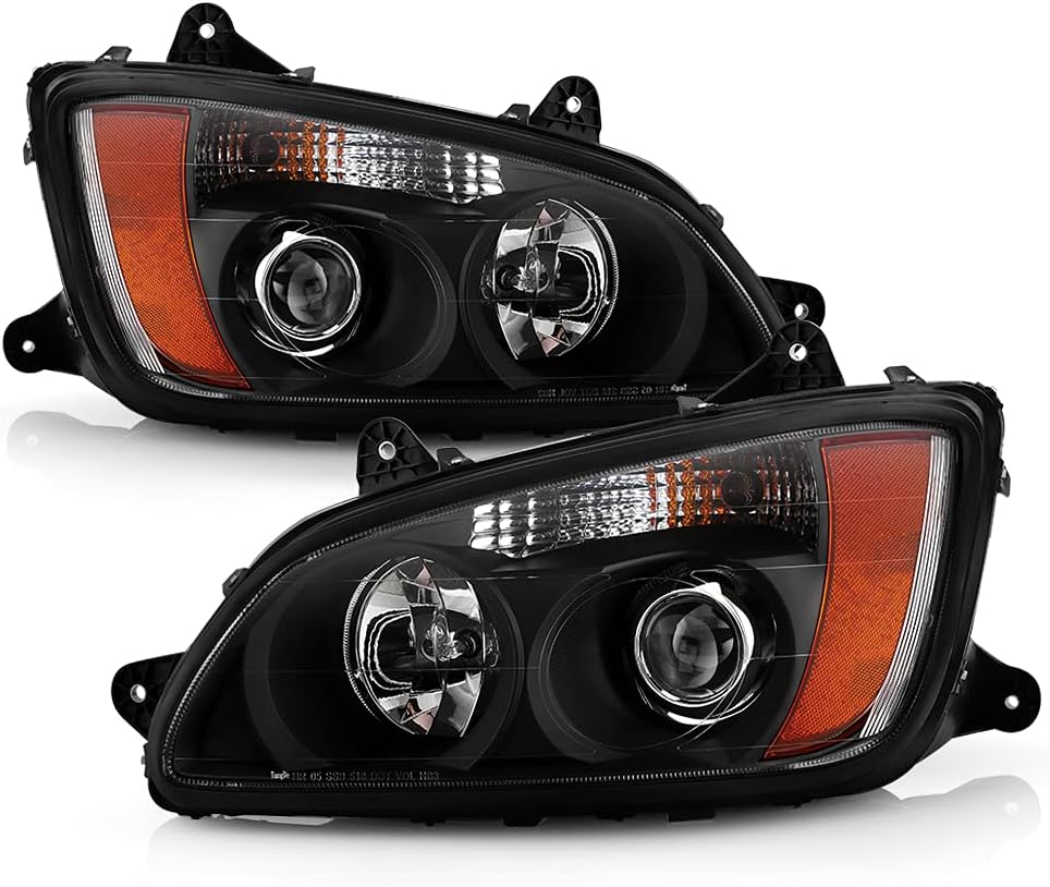 Black Housing Projector Headlight Headlamps Pair Set Y940196