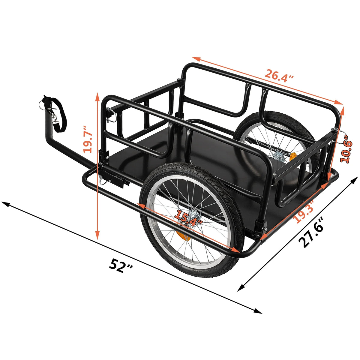 Foldable Bike Cargo Trailer with 16'' Wheels I7417