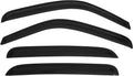 Window Visor Compatible With 2001-2006 Chevy Silverado GMC Sierra Crew Cab, Slim Style Acrylic Smoke Tinted 4PCS Sun Rain Shade Guard Wind Vent Air Deflector by IKON MOTORSPORTS, 2002 2003 2004 2005 Pack of 2 K20389