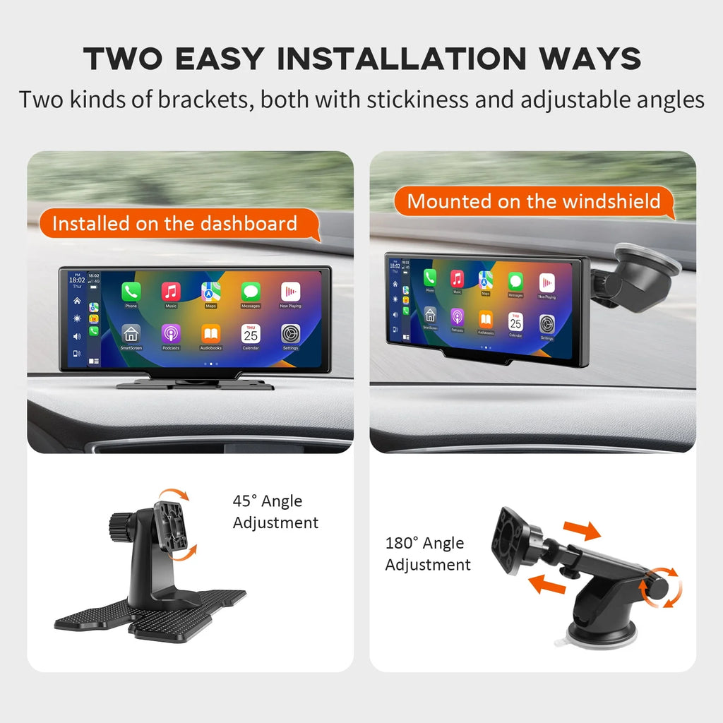 Wireless Apple Carplay Android Auto Car Stereo 10.26 Touch Screen 2.5K Dash Cam E4985