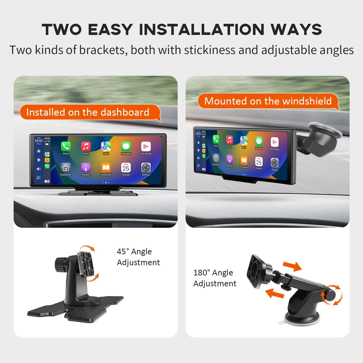 Wireless Apple Carplay Android Auto Car Stereo 10.26 Touch Screen 2.5K Dash Cam E4985