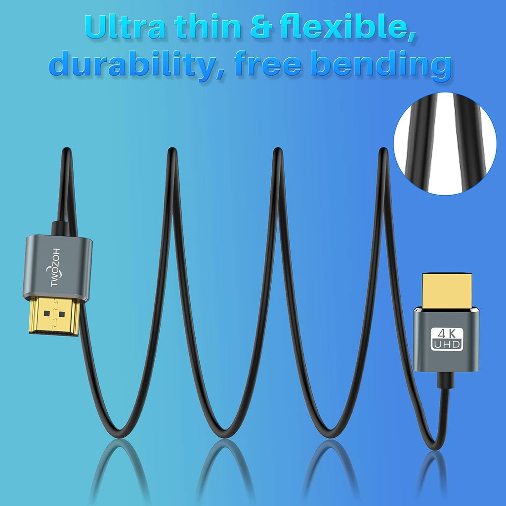 Ultra-Thin HDMI to HDMI Cable 5FT, Flexible HDMI 2.0 Cord G1356