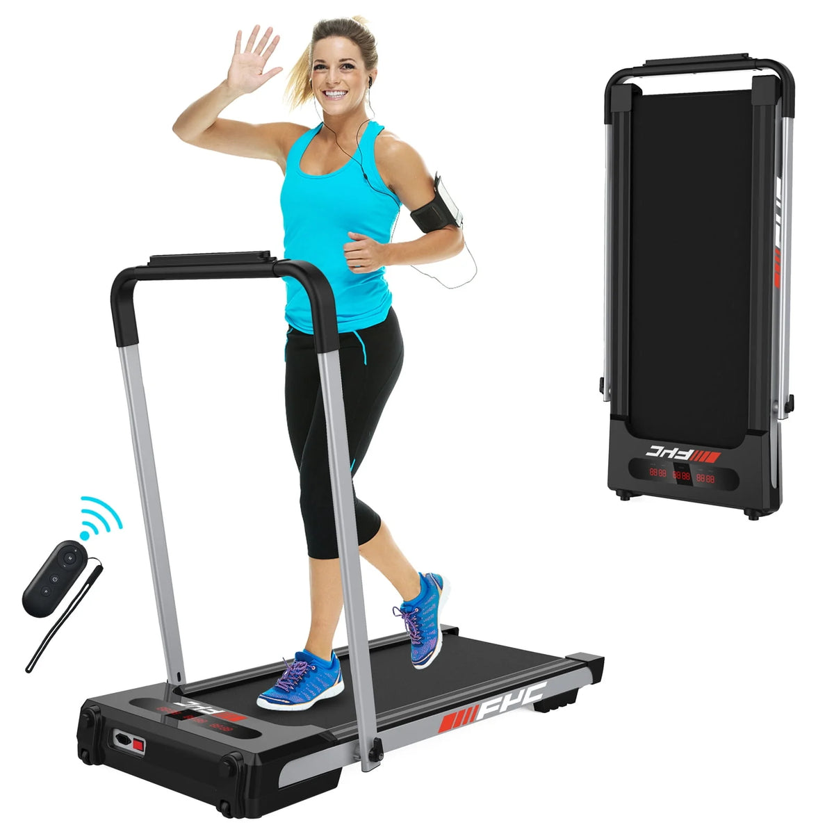 2.5HP Folding Treadmill with Remote Control & LED Display L709