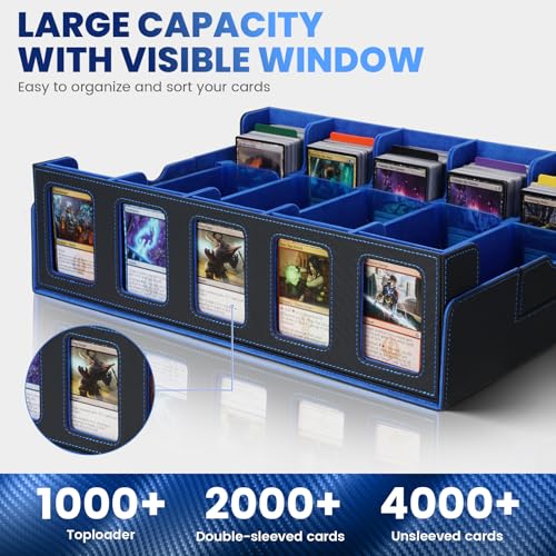 Purple 5-Row Trading Card Storage Box with Handle H7333