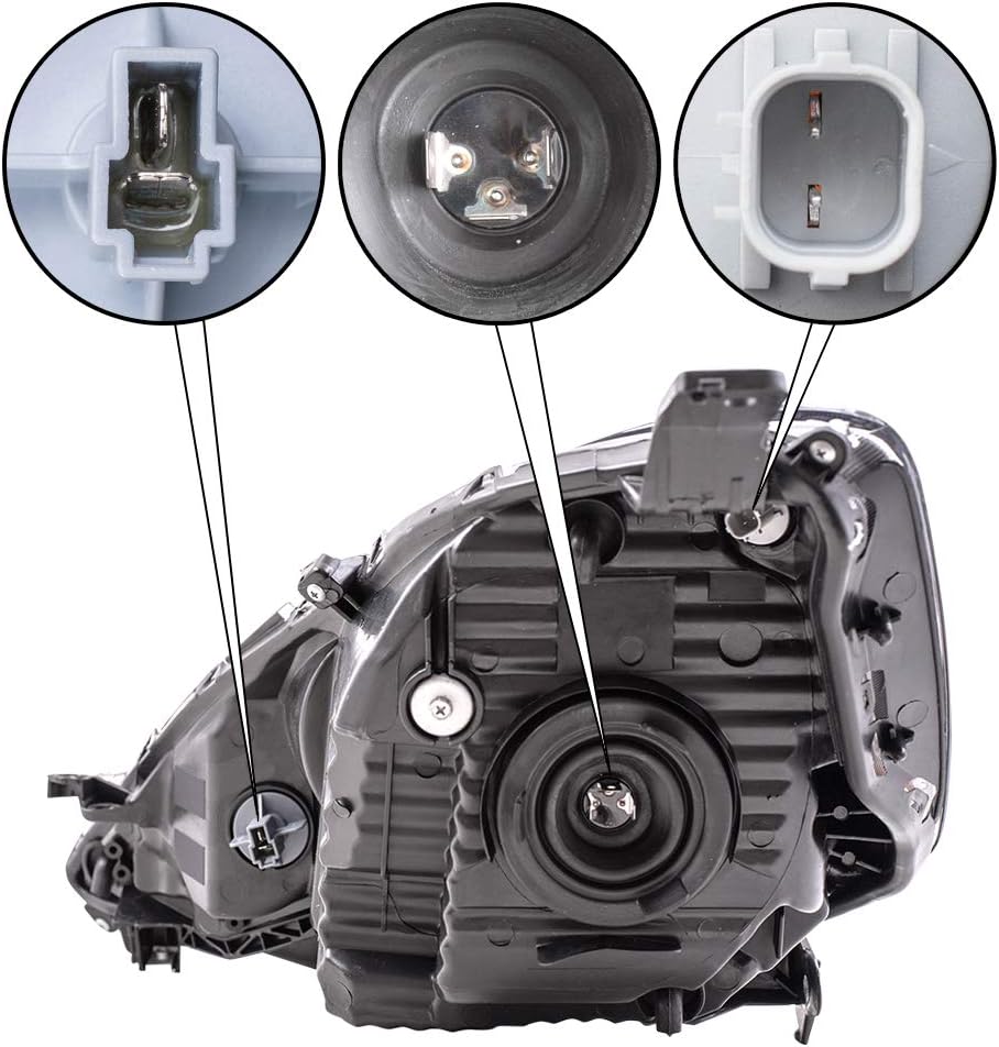 Replacement Driver and Passenger Headlights with Grey Bezels Q97432