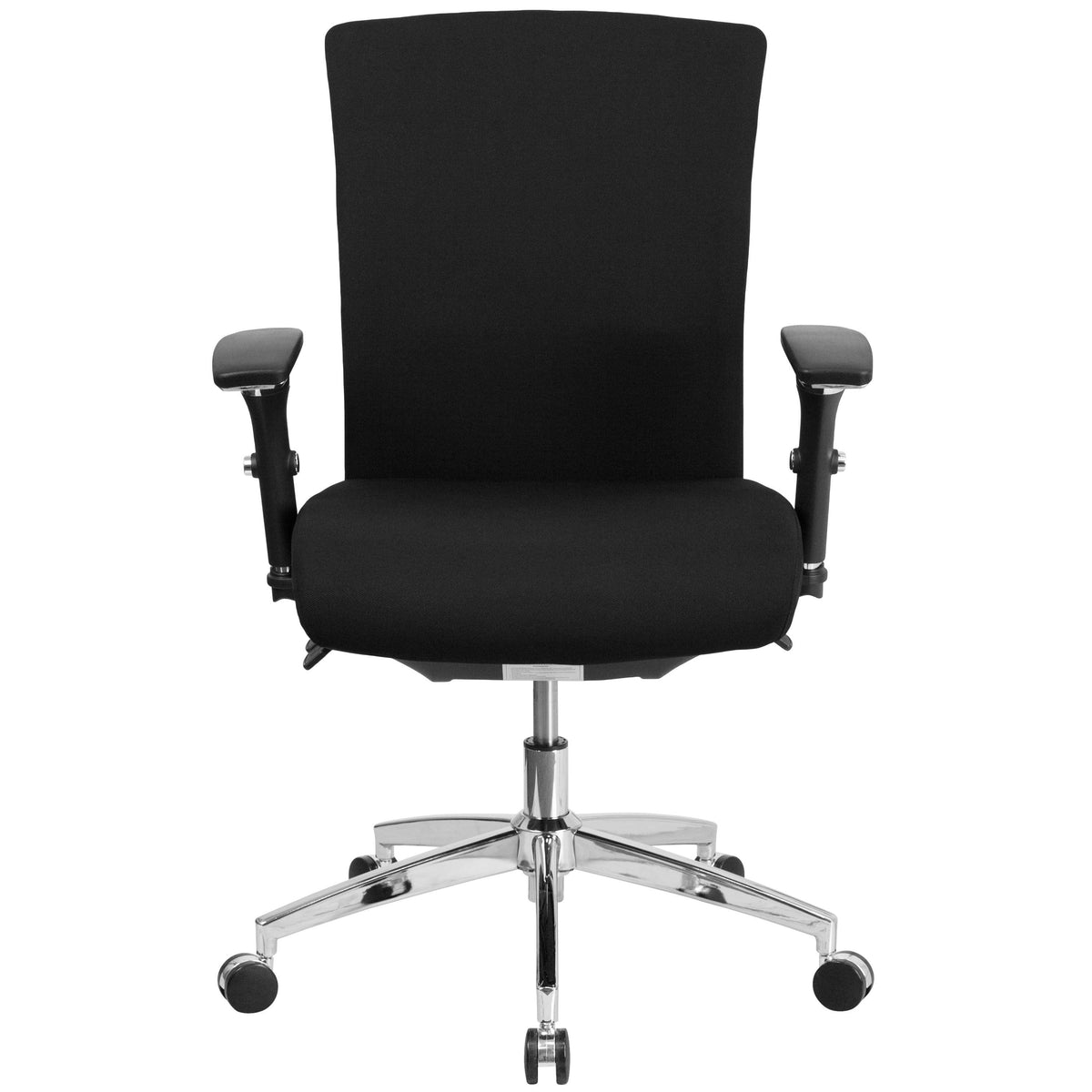Black Fabric Ergonomic Office Chair with Seat Slider C605